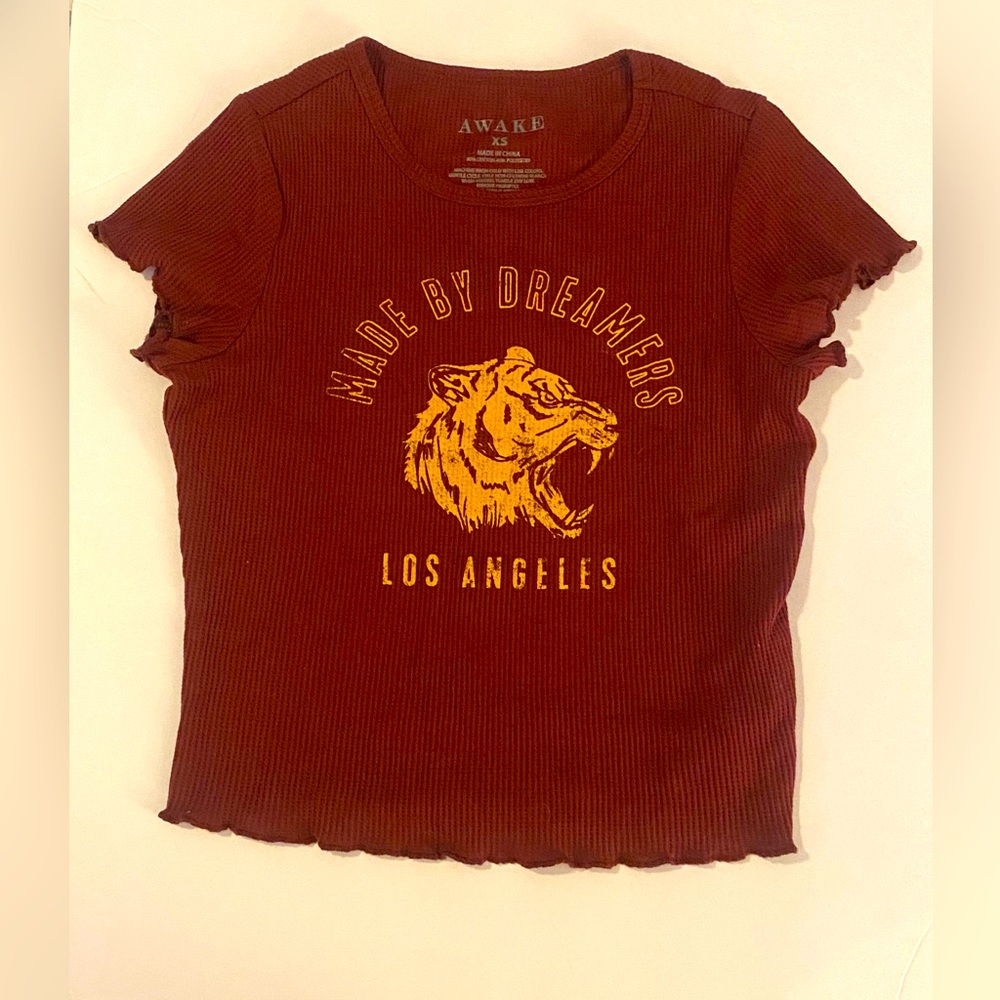 Awake waffle baby tee size XS